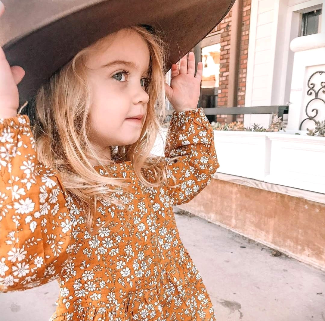 Mustard Floral Dess 100038