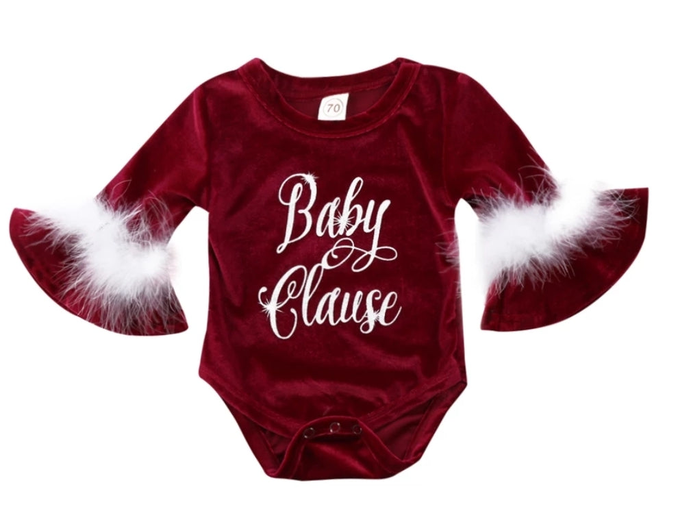 Baby Clause Velvet Romper