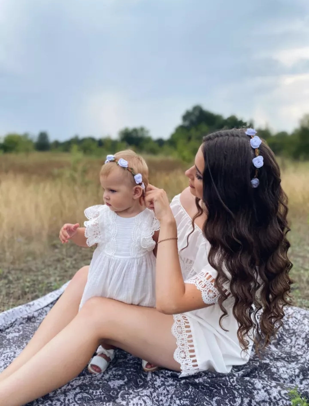 Sibling Outfits,  White Lace Dress 1000691