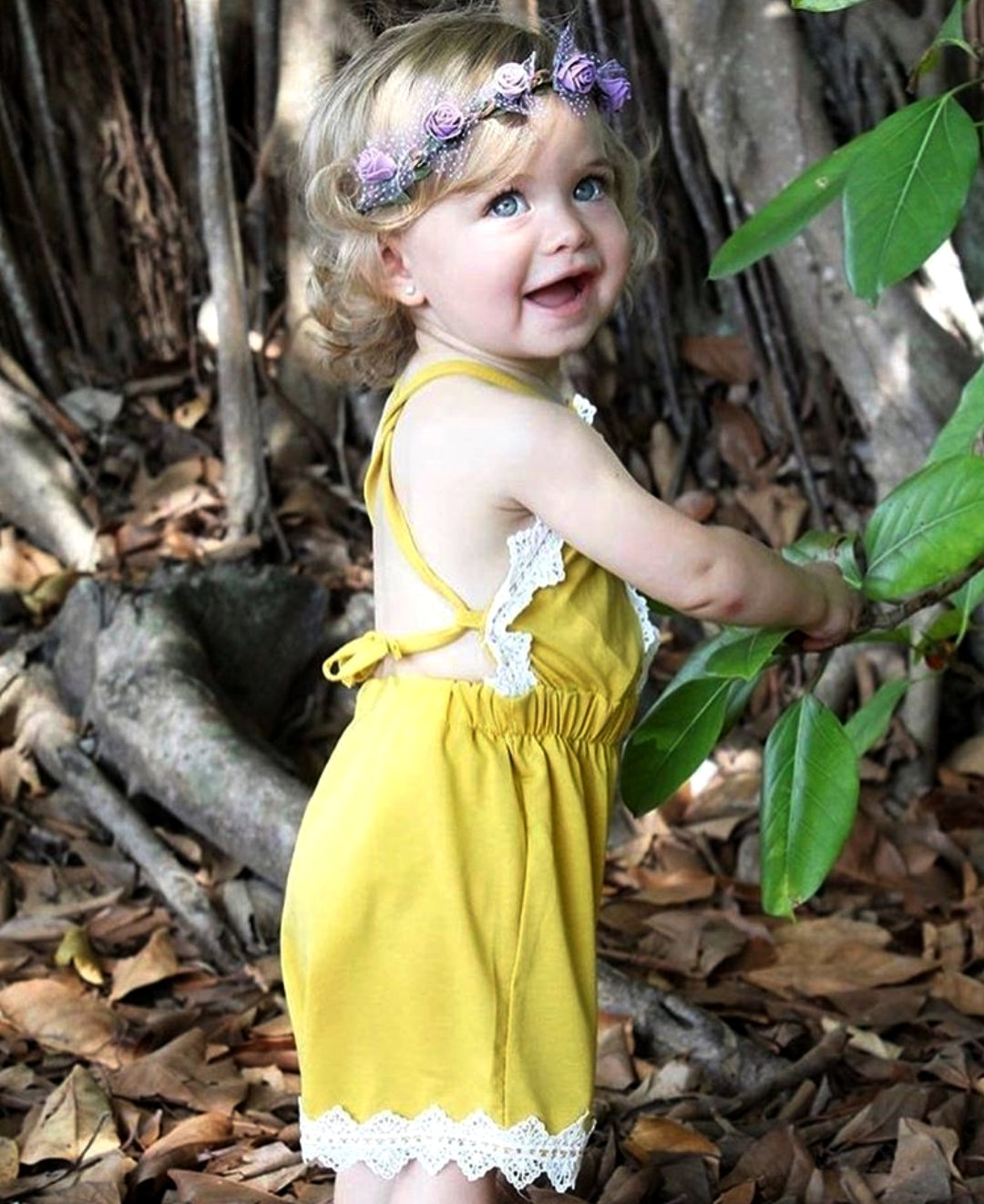 Mustard Lace Boho Jumpsuit 1000190