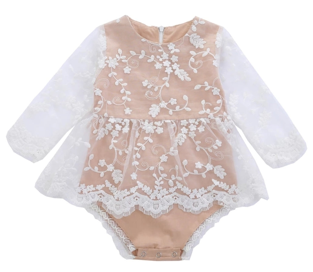 Lace Romper Long Sleeve #1000778