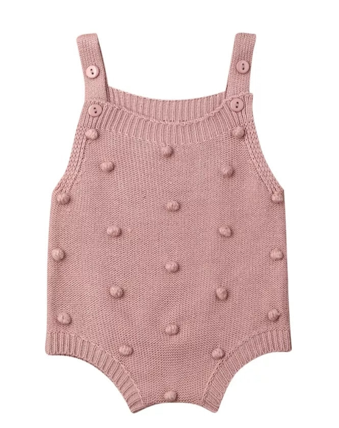 Dusty Pink Knitted Romper