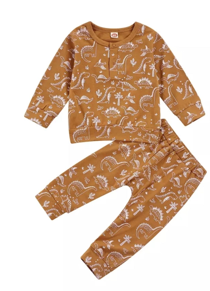 Caramel Dinosaur Casual Wear