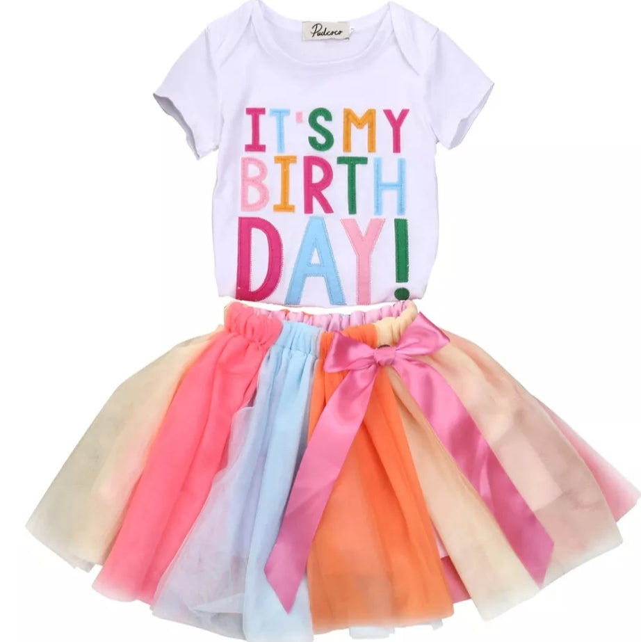 It's My Birthday Romper with Tutu 