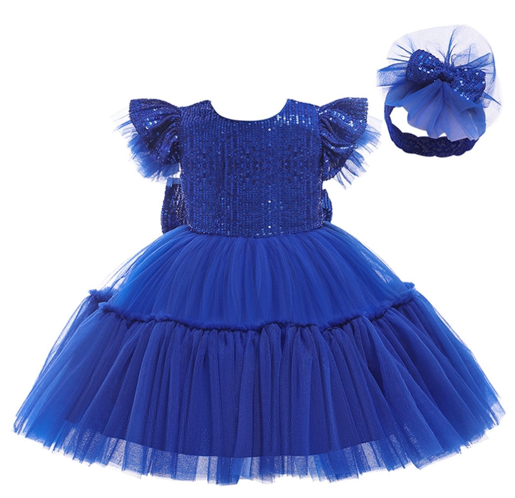 Royal Blue Special Occasions Dress and Headband