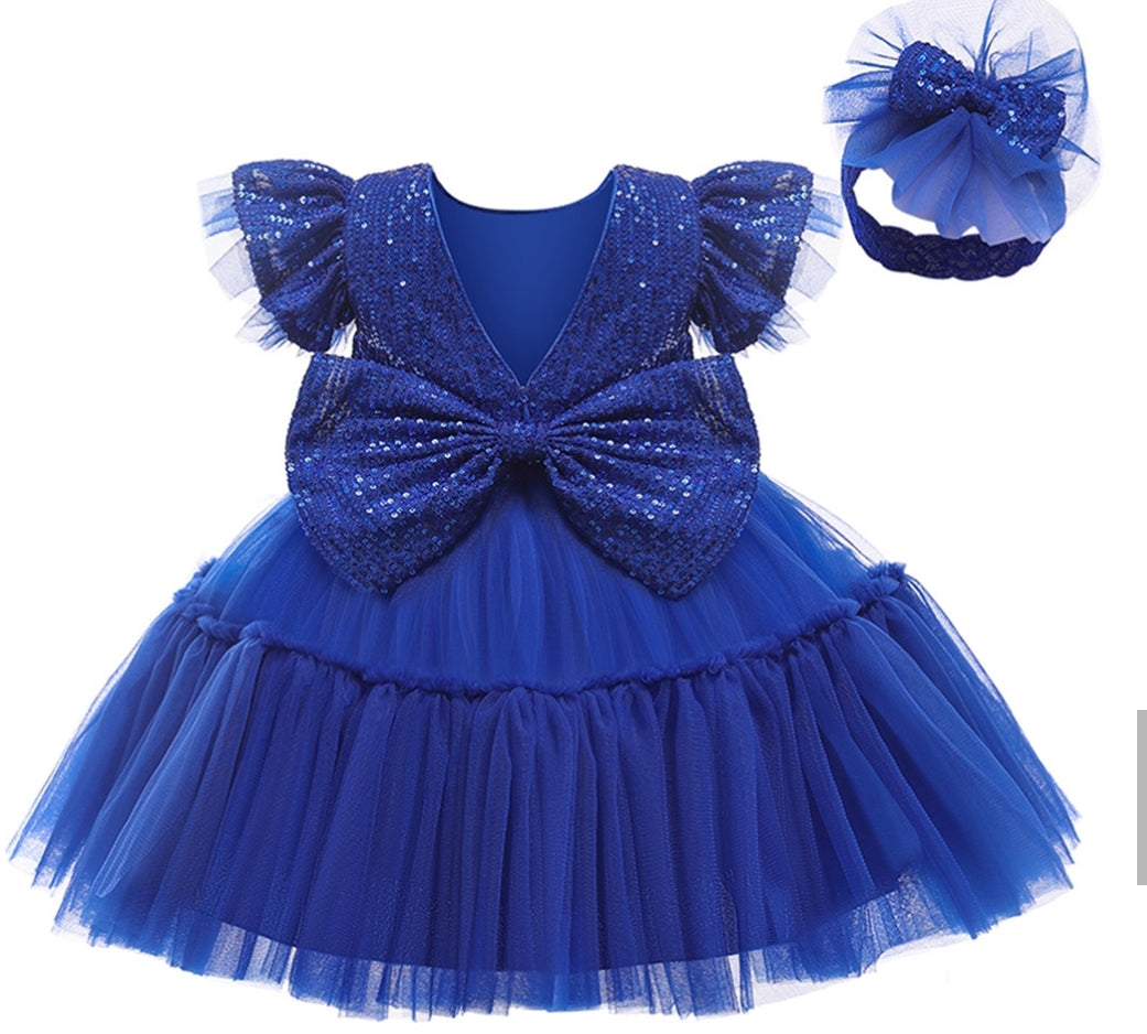 Royal Blue Special Occasions Dress and Headband