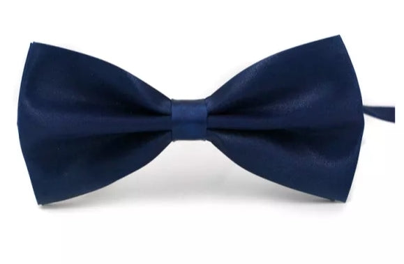 Navy Silk Bowtie