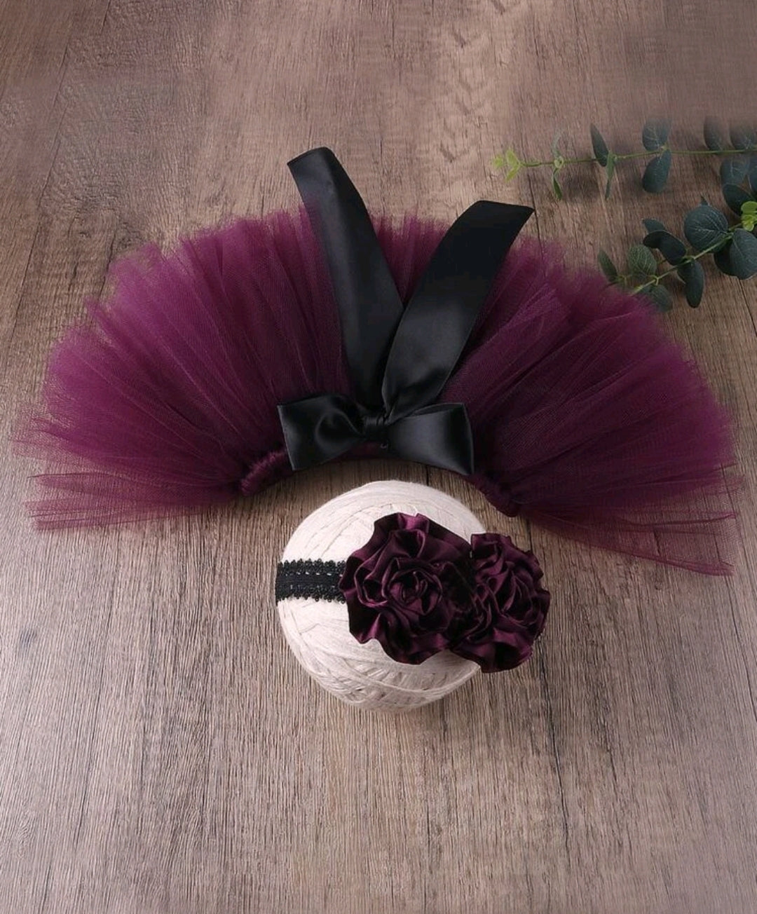 Photoshoot Tutu with Floral Headband