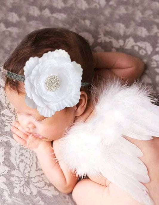 Photoshoot Angel Wings and Diamante Floral Headband
