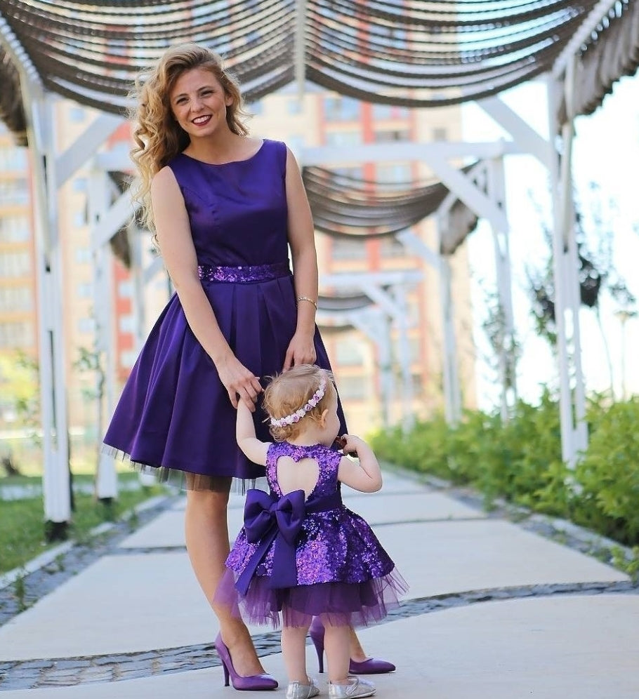 Purple Sequins Special Occasions Dress 1001035