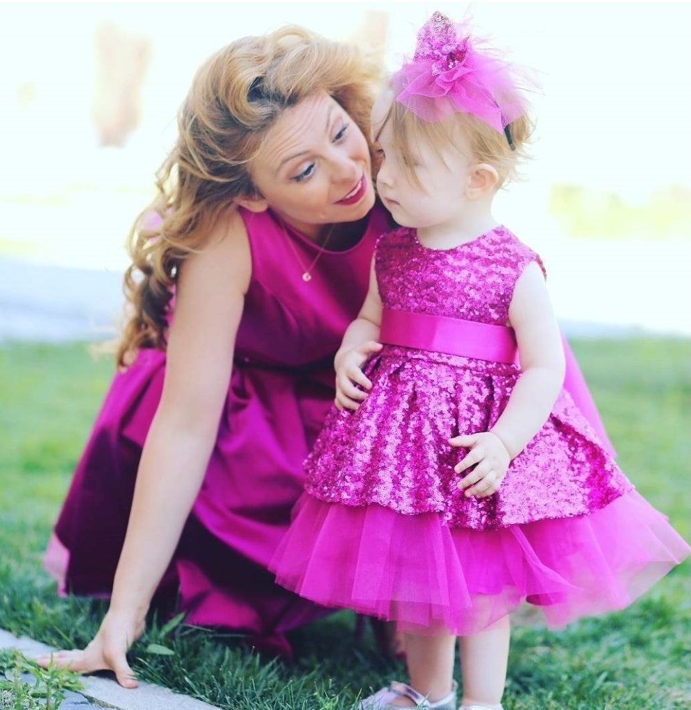 Pink Sequins Special Occasions Dress 1001034