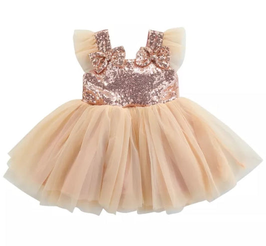 Rose Gold Sequins Special Occasions Dress