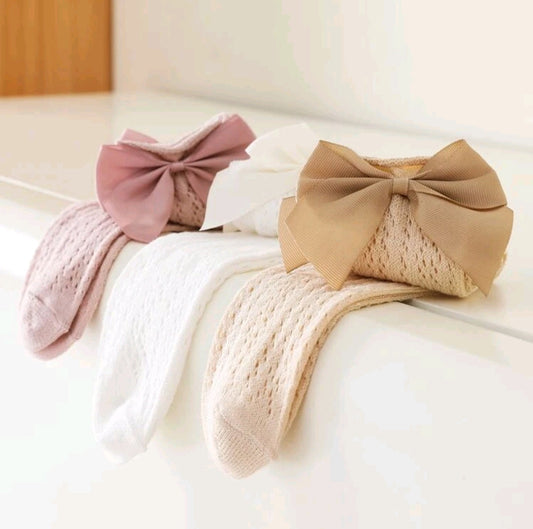 3 Pack Girls Socks with Bow