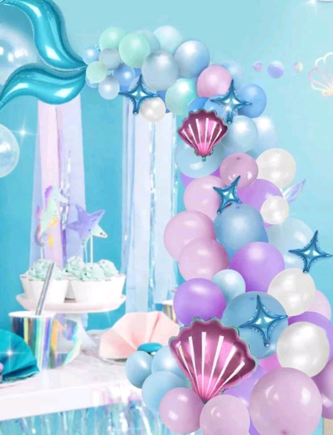 Mermaid Tail Balloon Arch 77PSC #50007