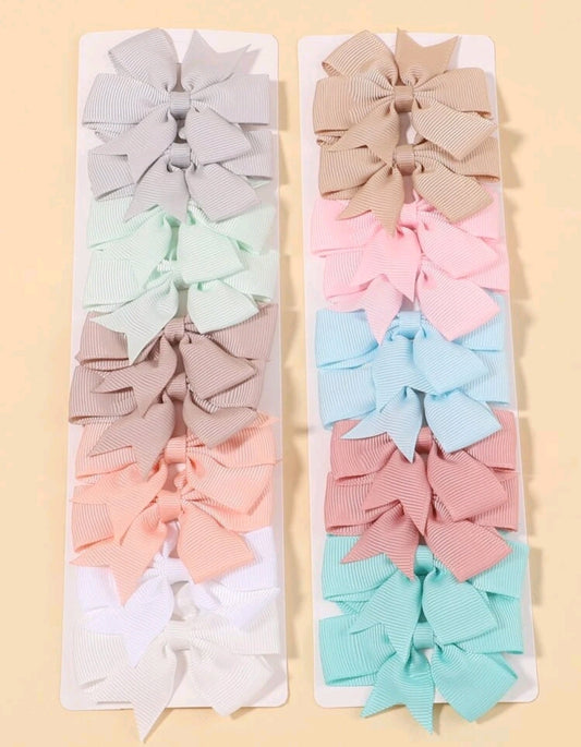20PSC Hair Clips Pastel