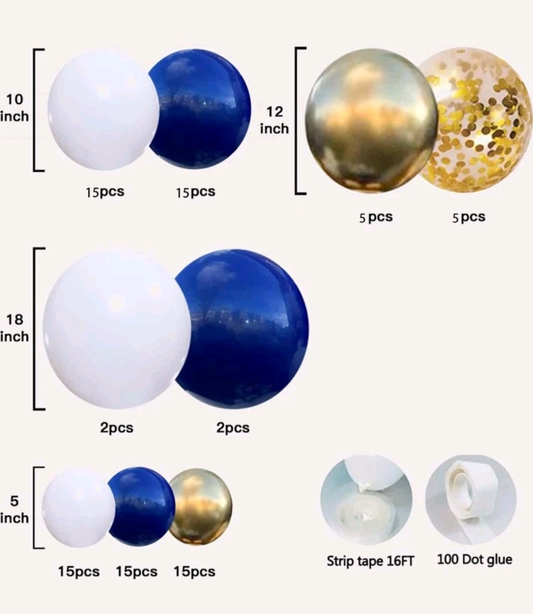 Royal Blue Balloon Arch 91PSC 50005