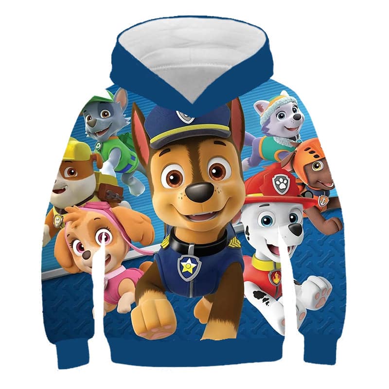 Paw Patrol Blue Printed 3D Hoodie