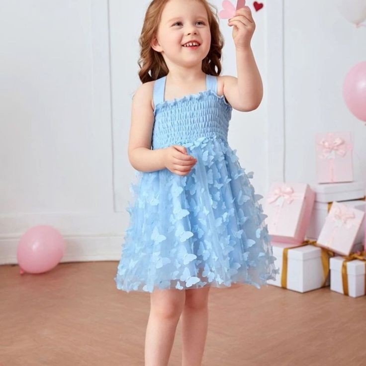 Blue Butterfly Dress #1000116