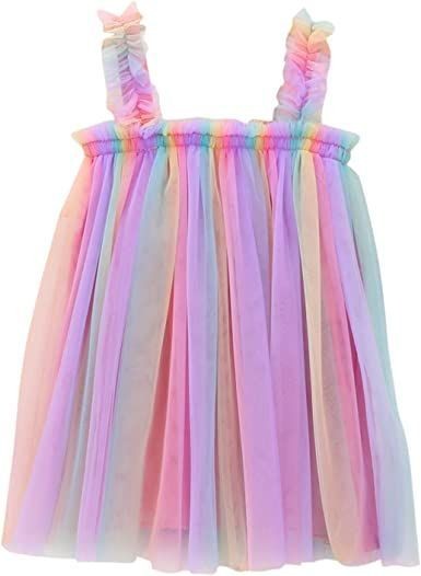 Rainbow Tulle Dress 