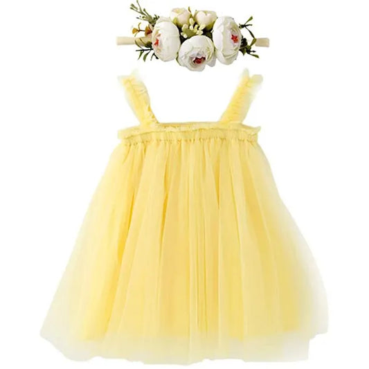 Pale Yellow Tulle Dress