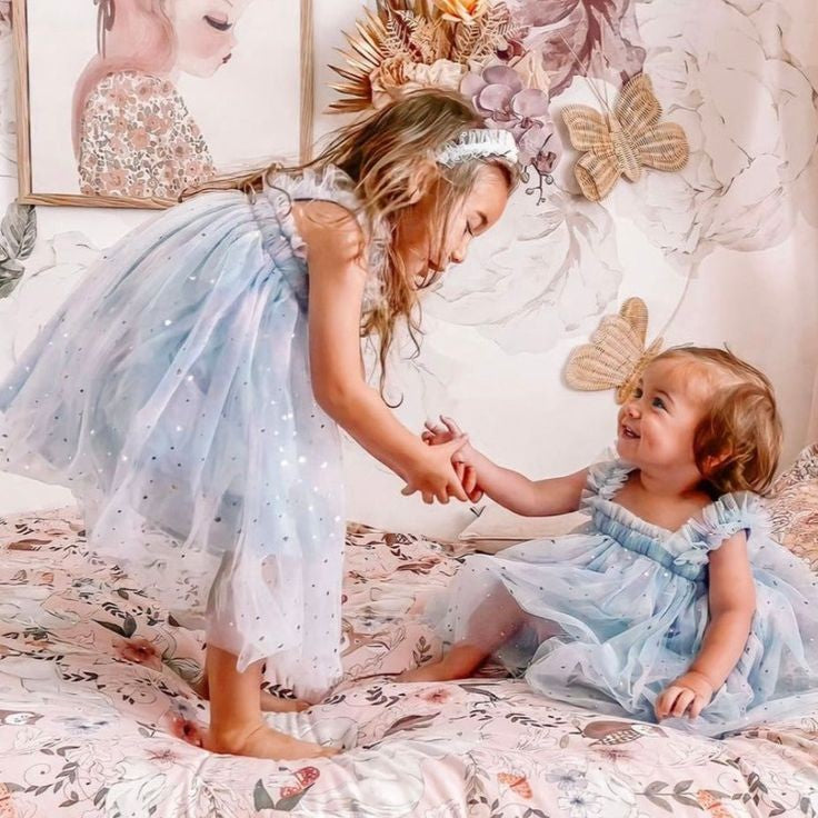 Blue Purple Star Tulle Dress 1000522