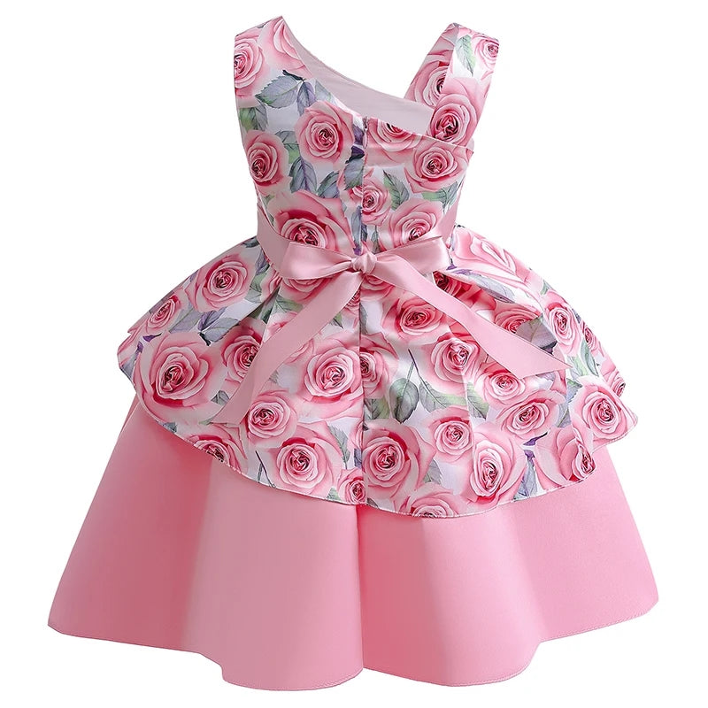 Glorious Pink Rose Princess Gown 