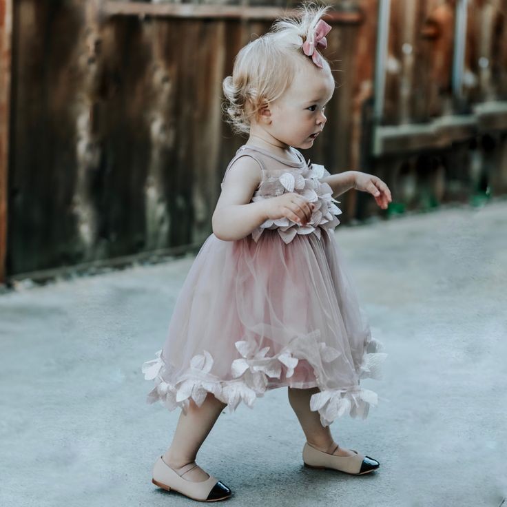 Pink 3D Ruffle Floral Dress 1000130