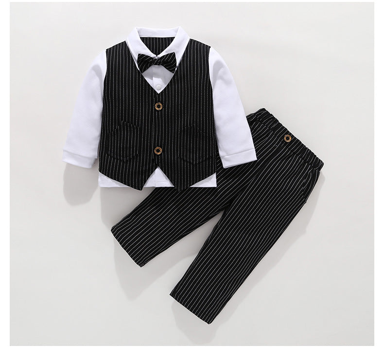 Black Striped Gentleman Suit 