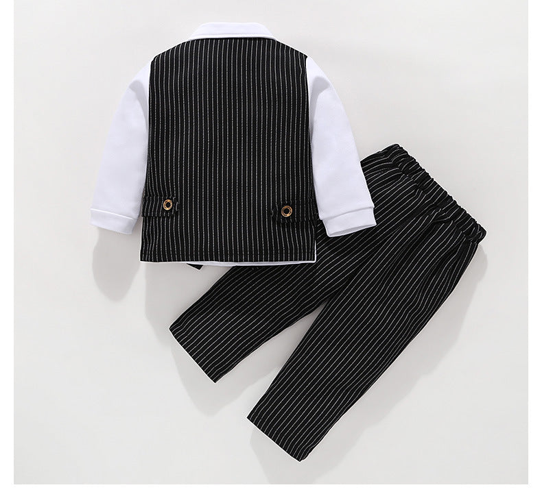 Black Striped Gentleman Suit 