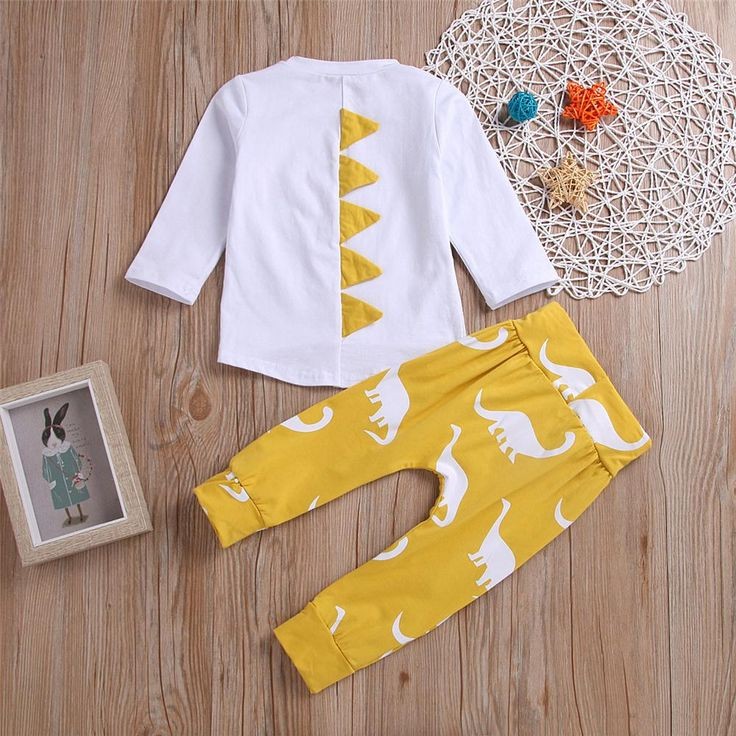 Yellow and White Dinosaur Tracksuit