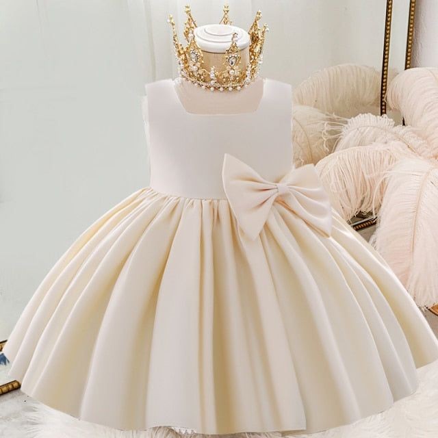 Cream Special Occasions Dress with Big Bow (Clip on) 1001149