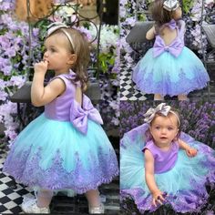 Purple Lace Dress With Bow Detail