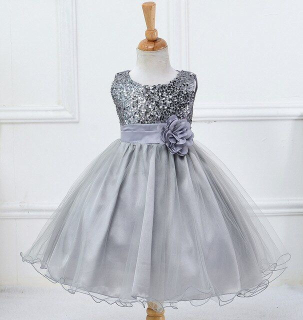 Silver Sequin Special Occasions Dress 1000742