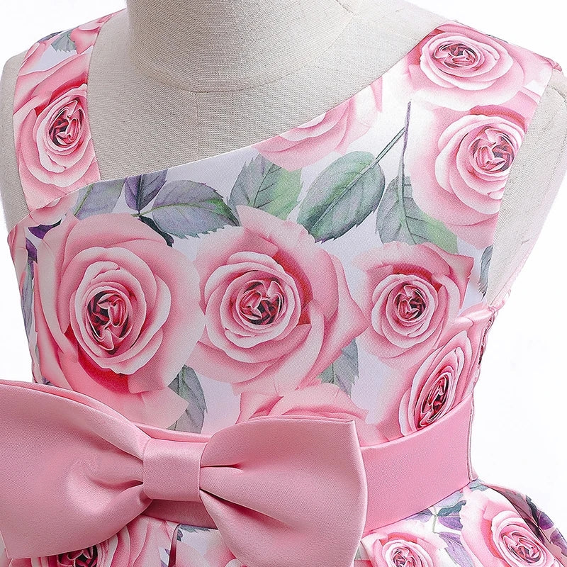 Glorious Pink Rose Princess Gown 