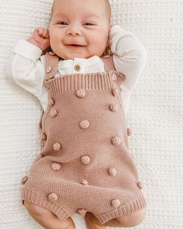 Dusty Pink Knitted Romper