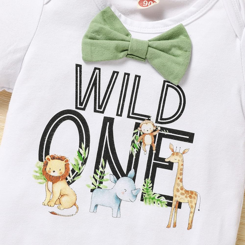 Wild One Birthday Outfit 3PCS