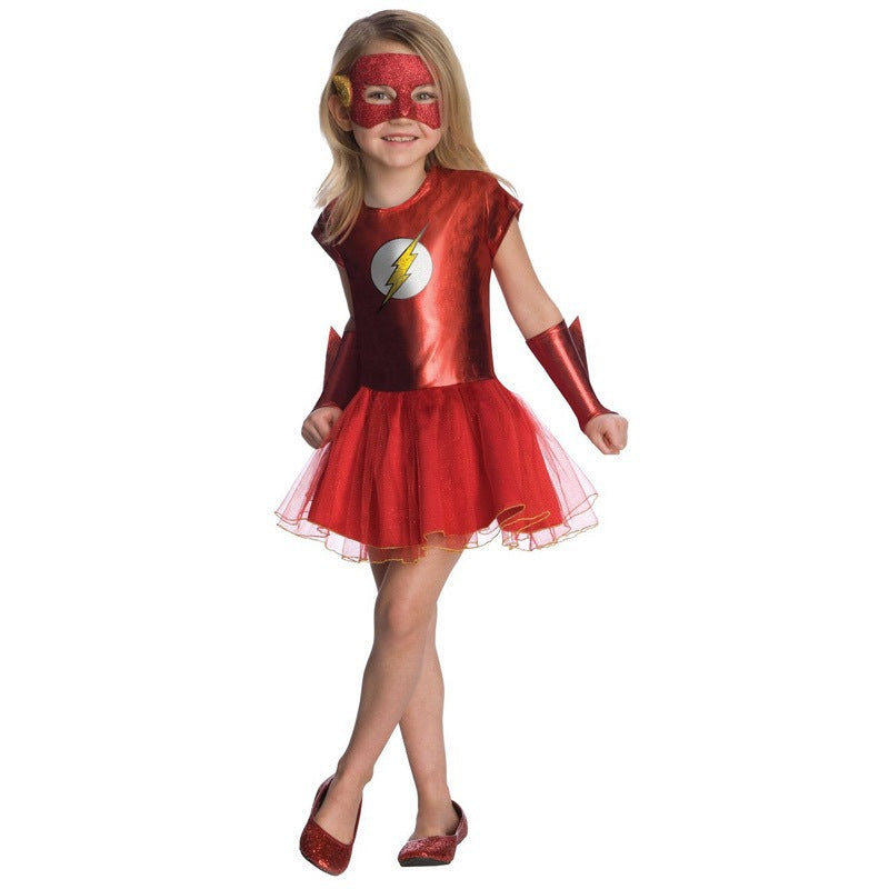 Girls Flash Cosplay Costume wtih accessories