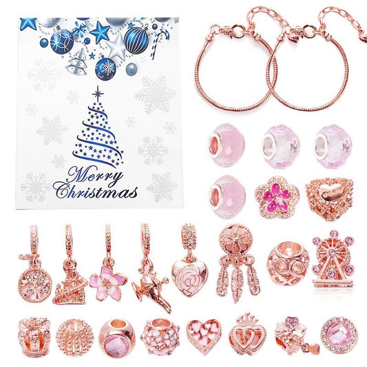 Christmas Charm Bracelet and necklace gift set