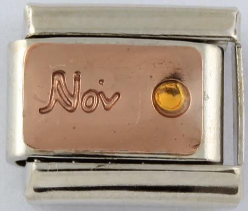 9mm Rose Gold Month Charm - November-Charmed Jewellery