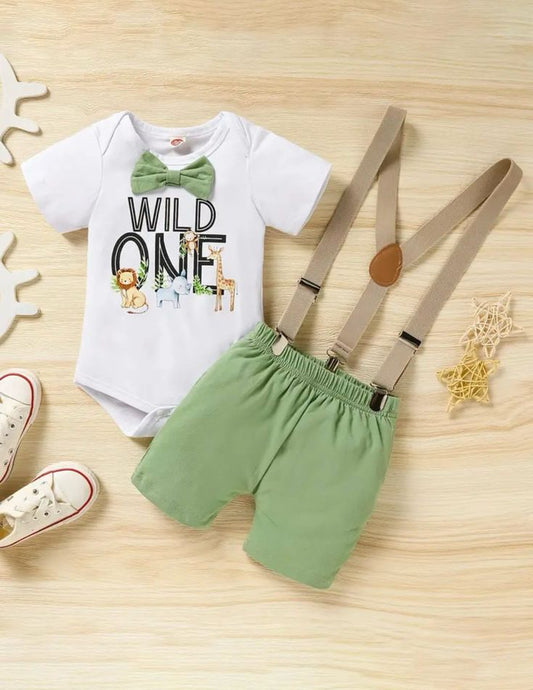 Wild One Birthday Outfit 3PCS