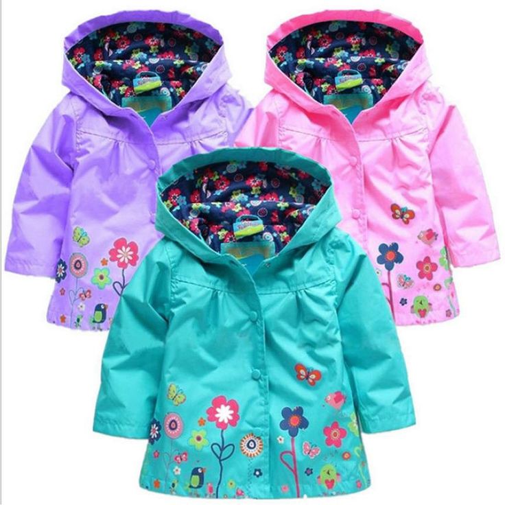 Pink Raincoat with Floral Detail 1000870
