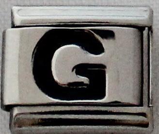 Black Letter G 9mm Charm-Charmed Jewellery
