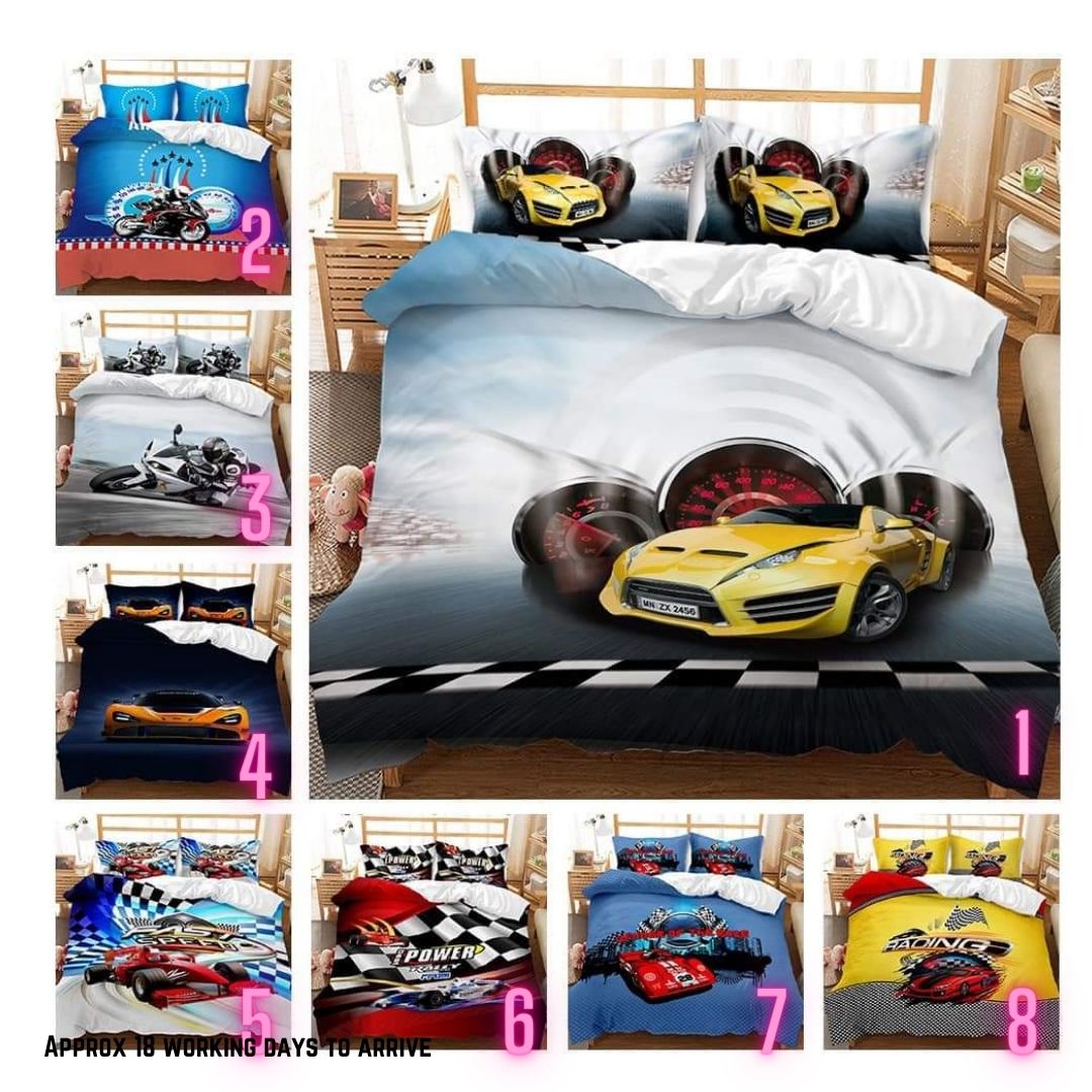 Sports Cars Bedding CGDboutique sports-cars-bedding-cgdboutique