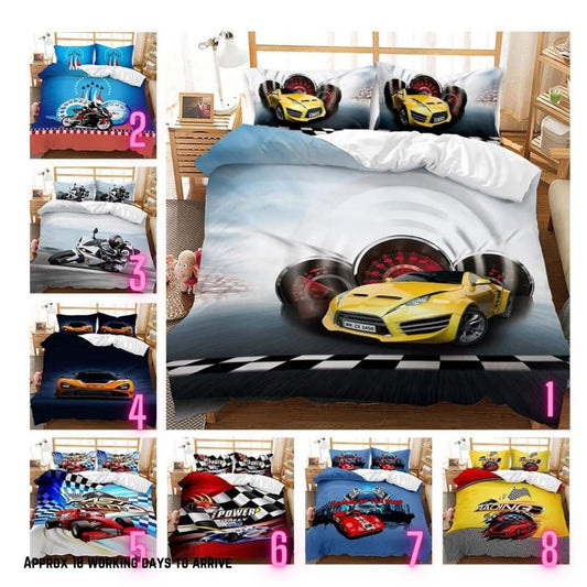 Sports Cars bedding