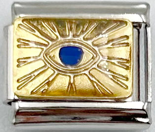 Gold Navy Eye 9mm Charm