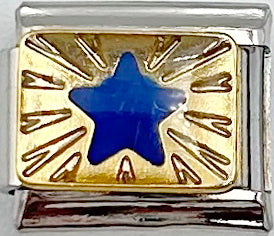 Gold Navy Star 9mm Charm