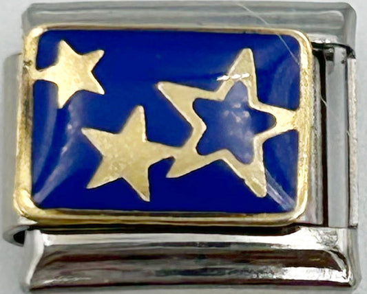 Navy Stars 9mm Charm