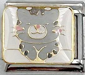 Grey Cat 9mm Charm