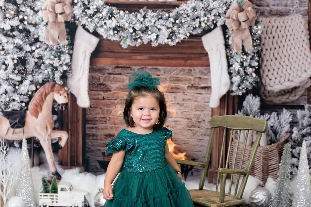 Forest Green Special Occasions Dress and Headband