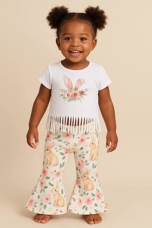 Bunny Floral Top and Bellbottoms #1001081